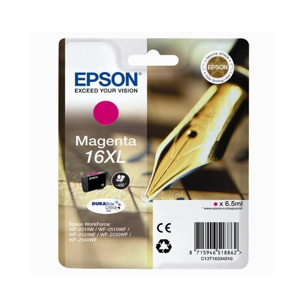 EPSON T16XL MAGENTA (C13T16334010) - CARTUCCIA ORIGINALE AD ALTA EFFICIENZA