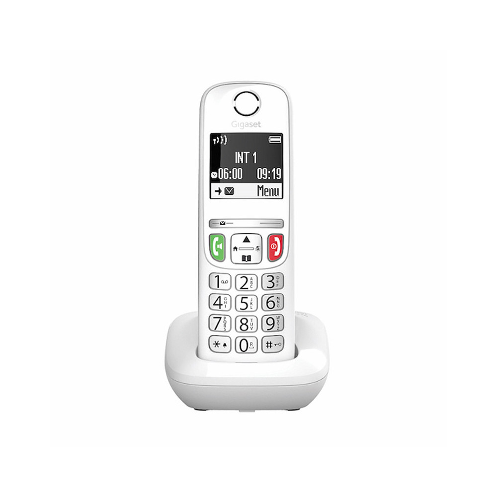 GIGASET E270 (BIANCO) - TELEFONO CORDLESS SENIOR - VIVAVOCE - TASTI GRANDI