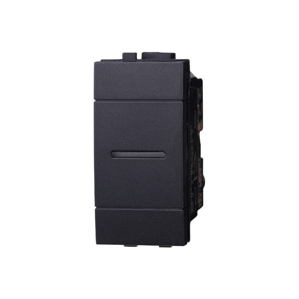 ETTROIT DEVIATORE UNIPOLARE ASSIALE 16A - SERIE SPACE - NERO (LN0701) Compatibile BTicino Living