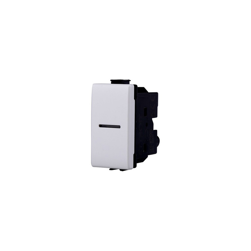 ETTROIT DEVIATORE UNIPOLARE ASSIALE 16A - SERIE SOLAR - BIANCO (MT0701) Compatibile BTicino Matix