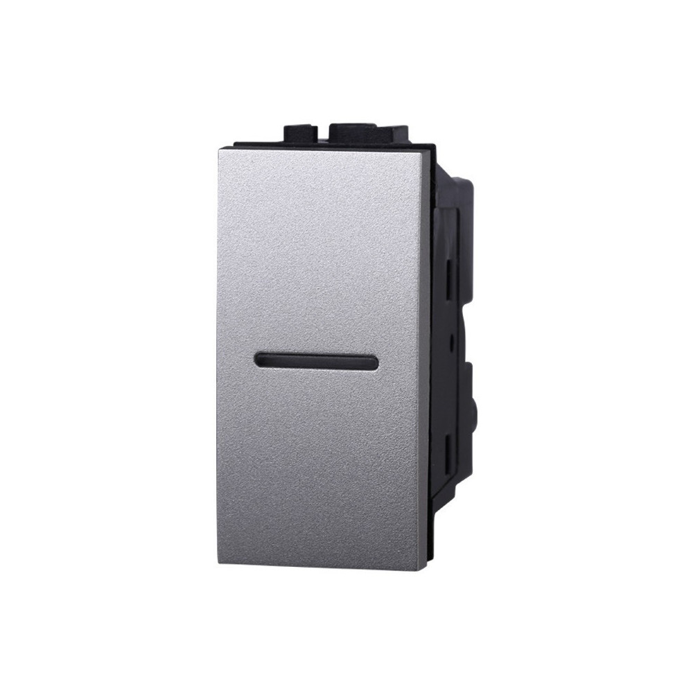 ETTROIT INTERRUTTORE ASSIALE UNIPOLARE - SERIE SPACE - GRIGIO (LG0501) Compatibile BTicino Living