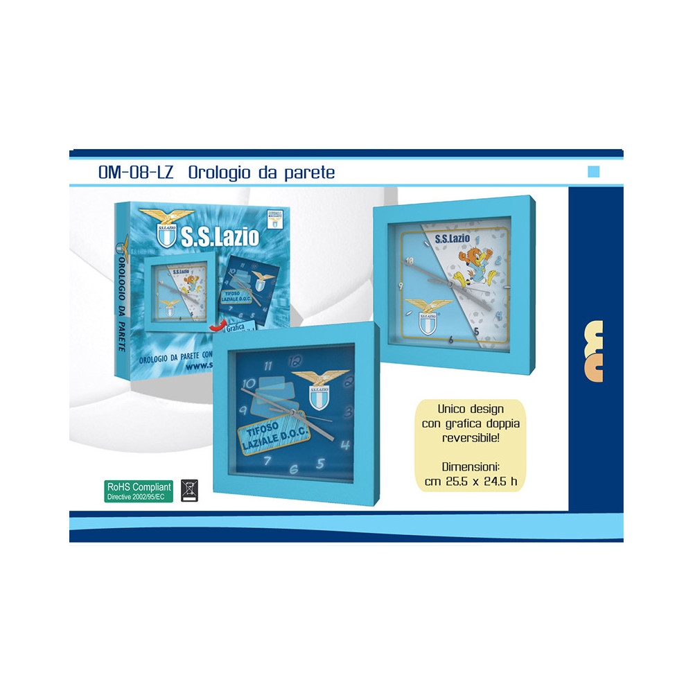 OM08LZ LAZIO OROLOGIO DA PARETE