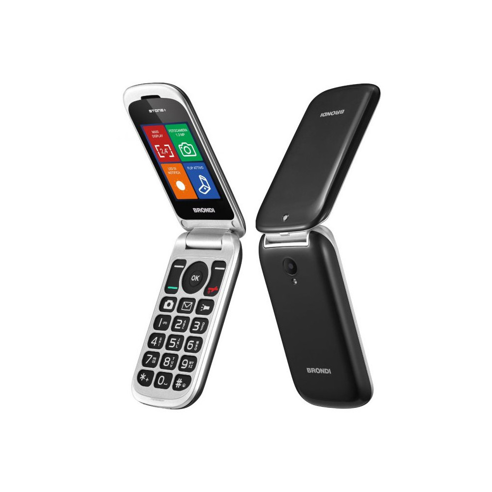 BRONDI STONE+ (NERO) - TELEFONO CELLULARE SENIOR