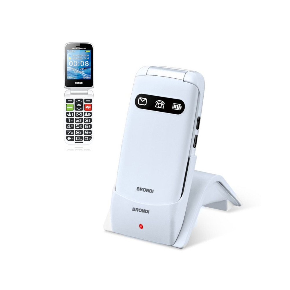 BRONDI AMICO FAVOLOSO (BIANCO METAL) - TELEFONO CELLULARE SENIOR