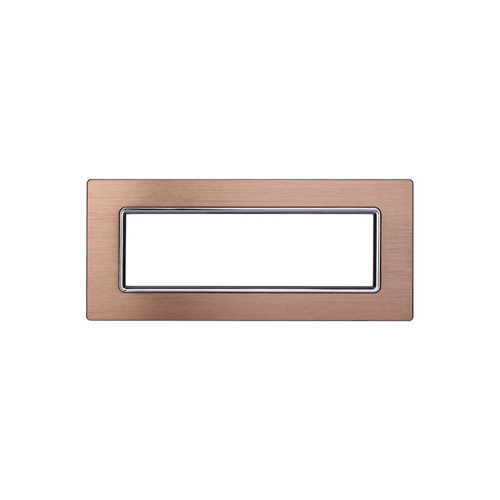 ETTROIT PLACCA IN VETRO 7 MODULI - SERIE SPACE - ORO (LN84711) Compatibile BTicino Living
