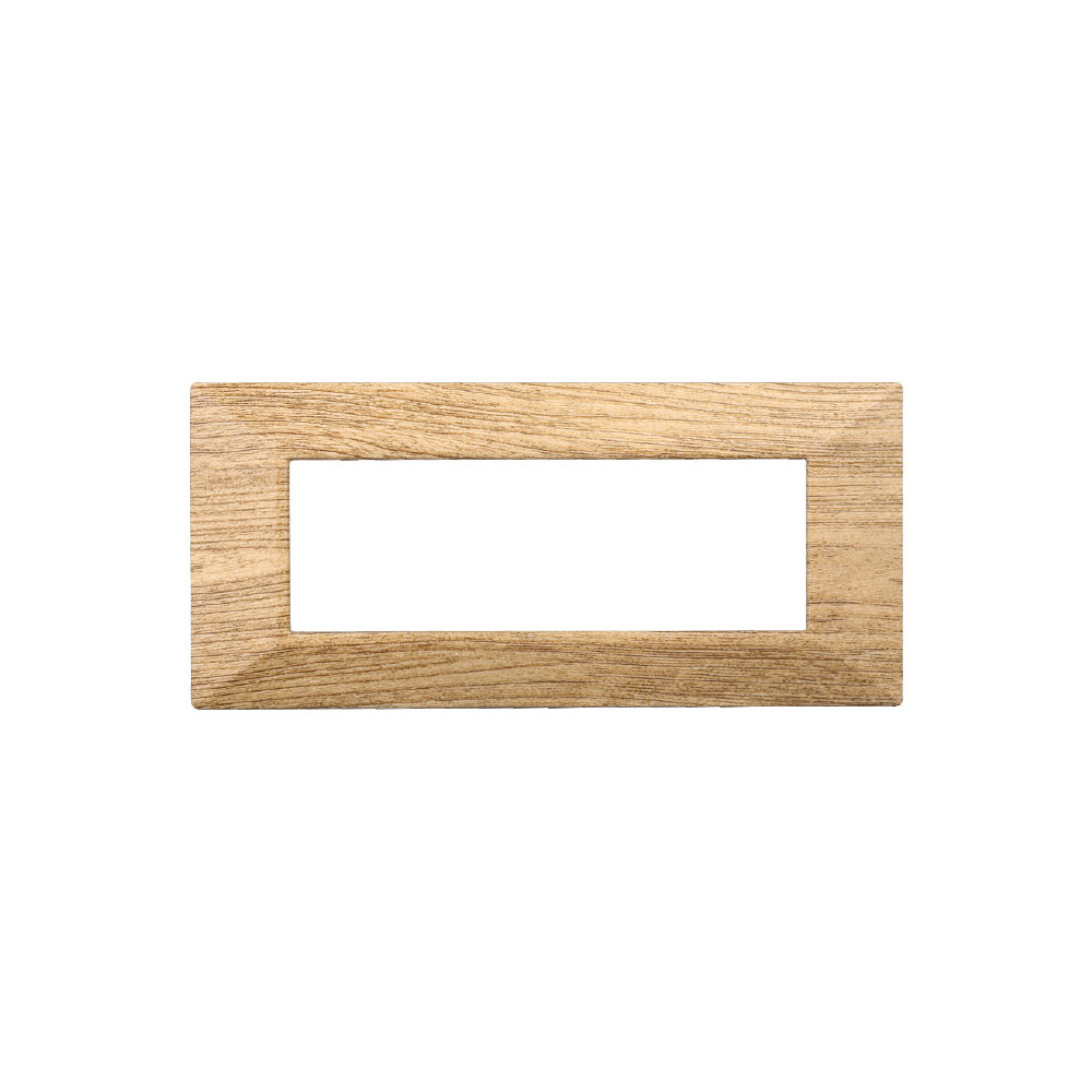 ETTROIT PLACCA PIRAMIDE 6 MODULI - SERIE MOON - ROVERE (AN90605) Compatibile ABB Axolute