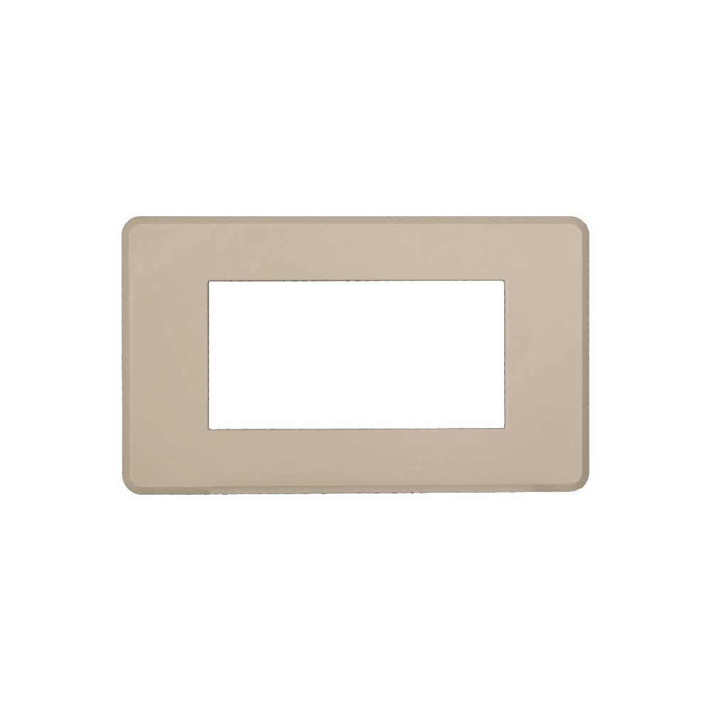 ETTROIT PLACCA SLIM 4 MODULI - SERIE MOON - SABBIA (AN87409) Compatibile ABB Axolute