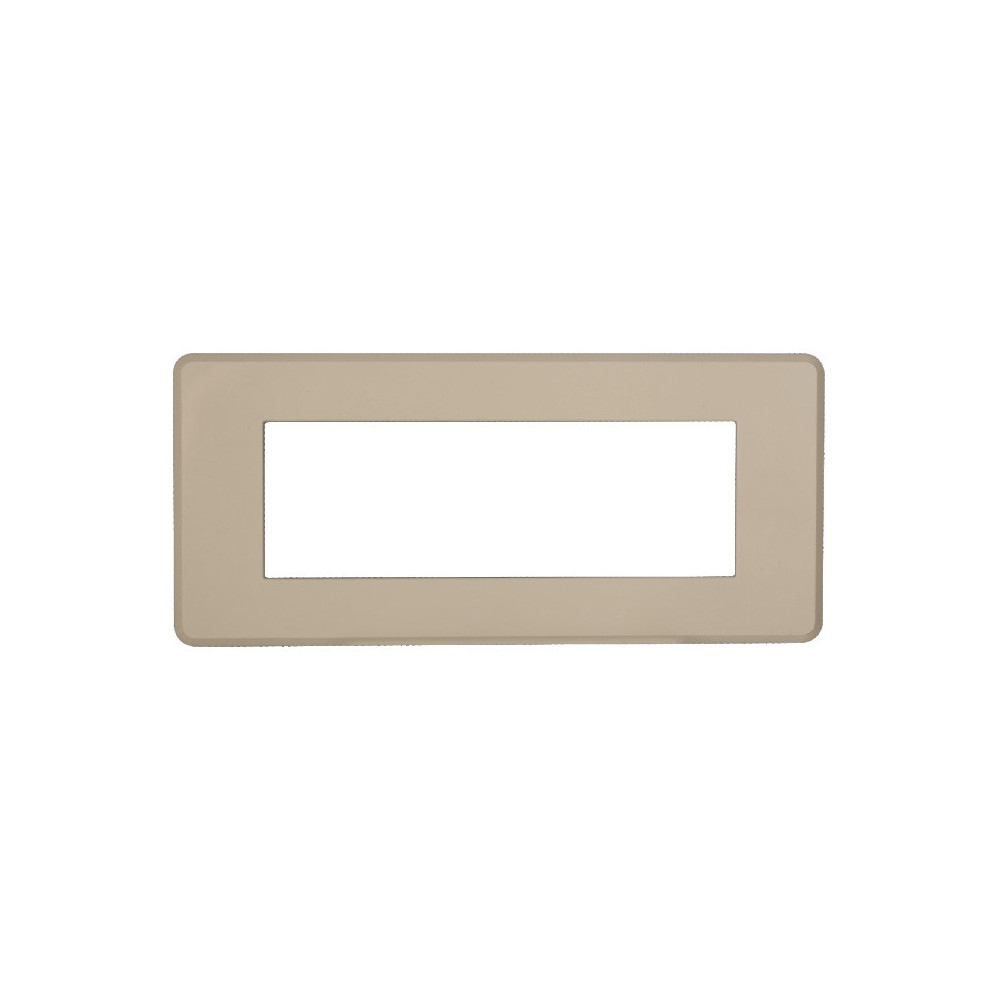ETTROIT PLACCA SLIM 6 MODULI - SERIE MOON - SABBIA (AN87609) Compatibile ABB Axolute