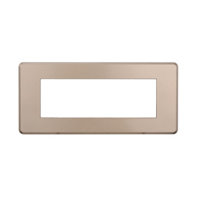 ETTROIT PLACCA SLIM 6 MODULI - SERIE MOON - ACCIAIO BRONZO (AN87610) Compatibile ABB Axolute