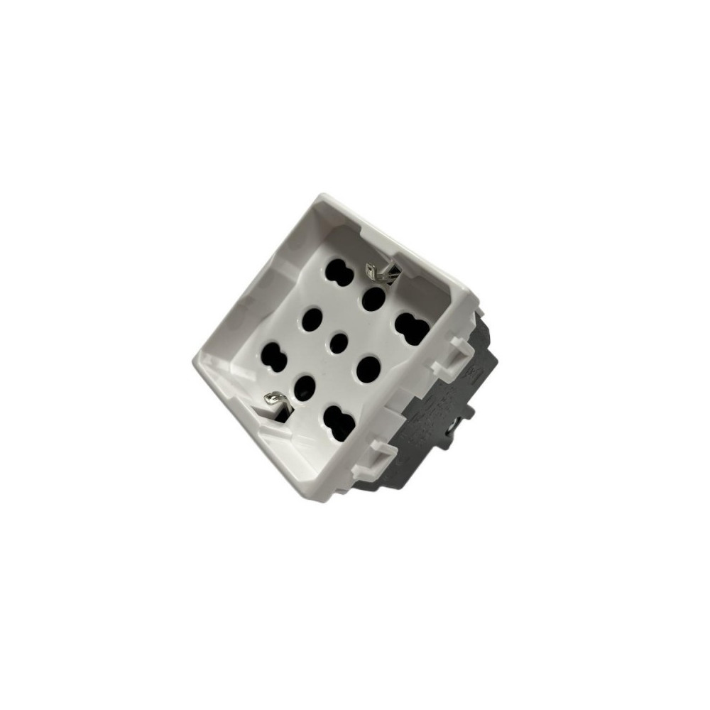 ETTROIT PRESA MULTISTANDARD SCHUKO+BIPASSO 16A - SERIE SOLAR - BIANCO (MT3503) Compatibile BTicino Matix