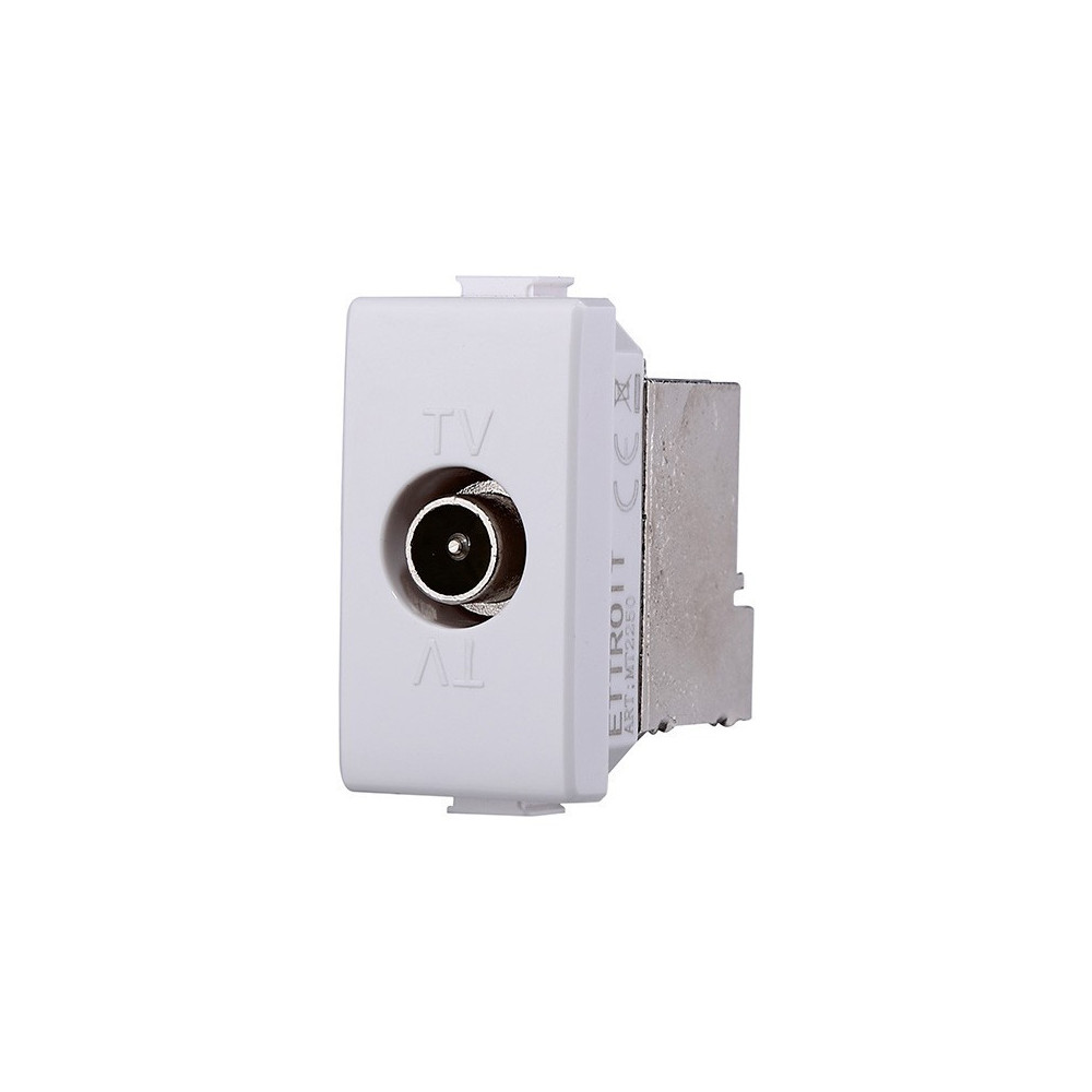 ETTROIT CONNETTORE TV MASCHIO - SERIE SOLAR - BIANCO (MT2250) Compatibile BTicino Matix